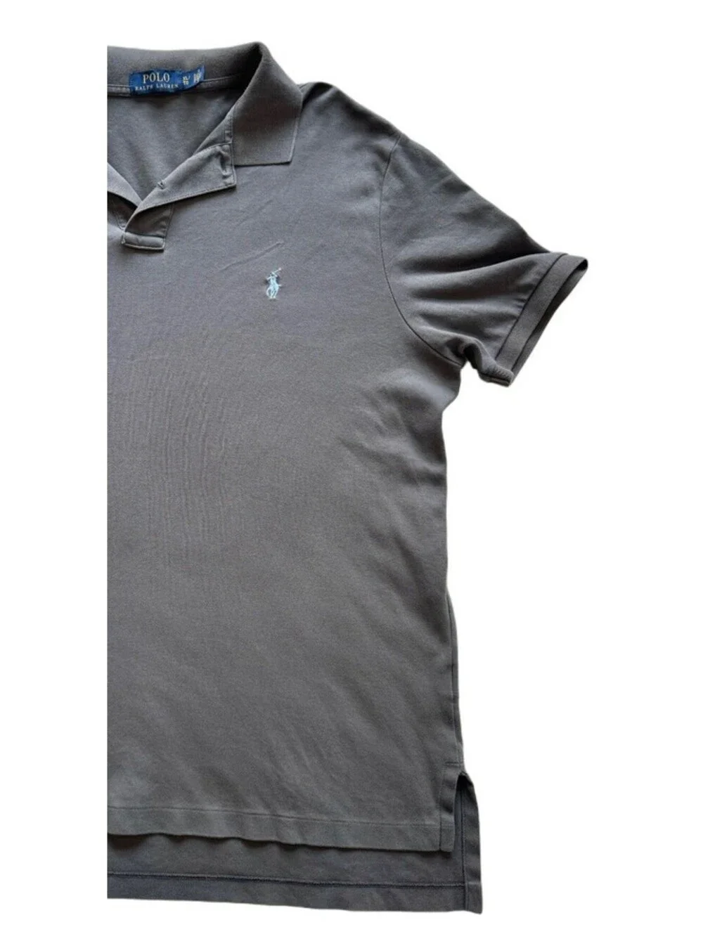 Polo Ralph Lauren Men’s XL Polo Shirt Gray Blue Pony Classic Fit Short Sleeve